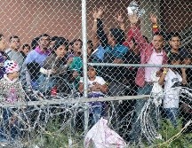 En el área de Yuma, la Patrulla Fronteriza ha visto una cifra abrumadora de familias inmigrantes presentarse en la frontera y entregarse a las autoridades. AP/C. Attanasio