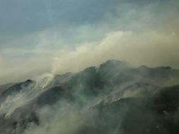 Un incendio que ocurre en las montañas del municipio de Alto Lucero, en Veracruz.EFE/Protección Civil Veracruz