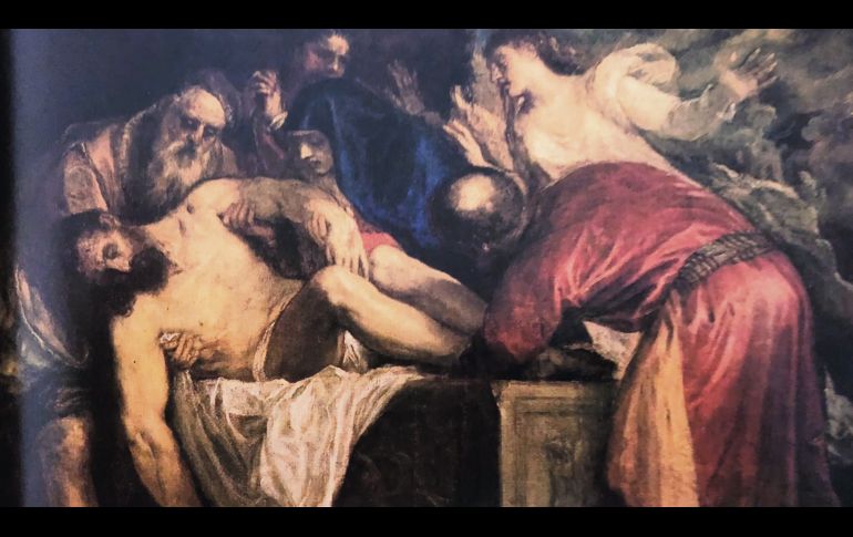 El Entierro de Cristo fue pintado por Tiziano Vecellio por encargo de Felipe II de España.