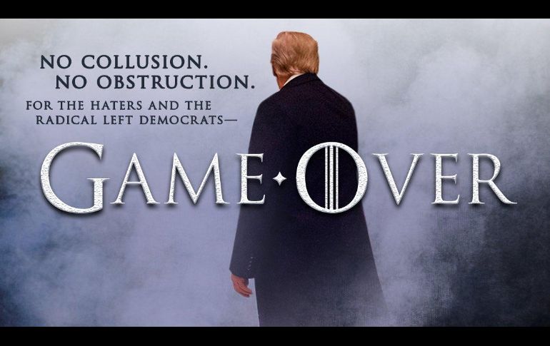 El mandatario estadounidense hizo alusión a la popular serie de televesión. TWITTER@realDonaldTrump