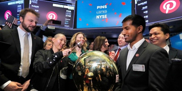 Pinterest se dispara en su debut en Wall Street