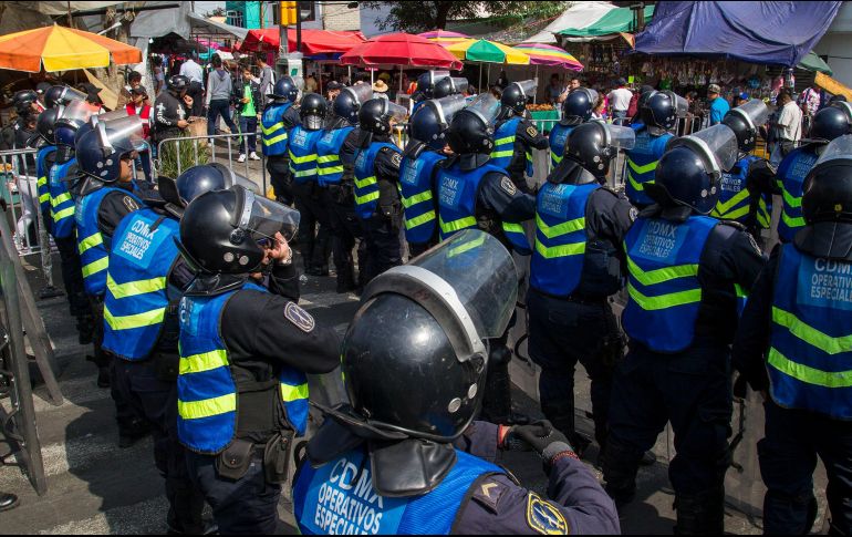Cientos de policías locales y federales fueron desplegados para garantizar la seguridad de la ciudadanía. NTX/J. Pazos