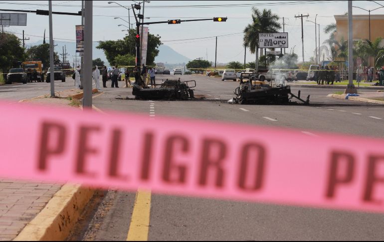 Un convoy militar fue emboscado en Culiacán en octubre de 2016, con un saldo de cinco elementos fallecidos. AFP/ARCHIVO