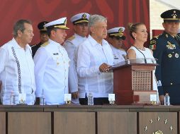 Andrés Manuel López Obrador participa en la conmemoración del 105 aniversario de la invasión estadounidense a Veracruz. NTX / J. Lira