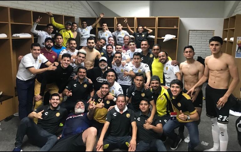 Dorados festeja su pase a semifinales en la liga de Ascenso. TWITTER / @Dorados
