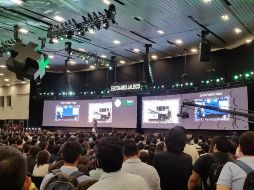 El colombiano John Freddy Vega durante su conferencia magistral en Jalisco Talent Land 2019. TWITTER / @GuadalajaraGob