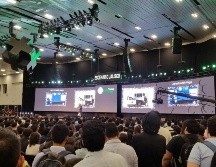El colombiano John Freddy Vega durante su conferencia magistral en Jalisco Talent Land 2019. TWITTER / @GuadalajaraGob