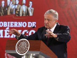 En conferencia de prensa matutina en Palacio Nacional, el Mandatario sostuvo que analizarán el incidente de las fuerzas armadas mexicanas con la Guardia Nacional. SUN/ C. Mejía