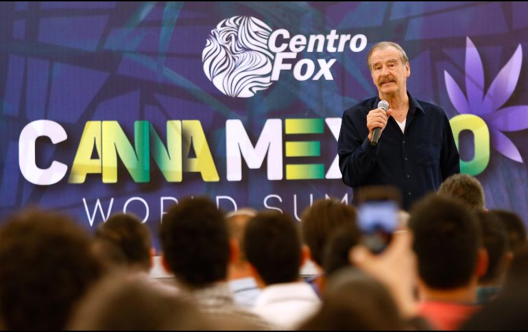 El ex presidente de México, Vicente Fox, participa este jueves del CannaMexico World Summit. EFE/L. Ramírez
