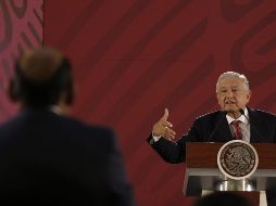 López Obrador afirmó que el proyecto del Lago de Texcoco quedó cancelado para hacer un proyecto de un parque ecológico. NTX / O. Ramírez