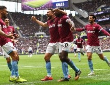 Los Spurs fueron sorprendidos por Michail Antonio, que superó al arquero campeón del mundo Hugo Lloris al 67'. Javier ''Chicharito'' Hernández no tuvo actividad con los Hammers. EFE / A. Rain