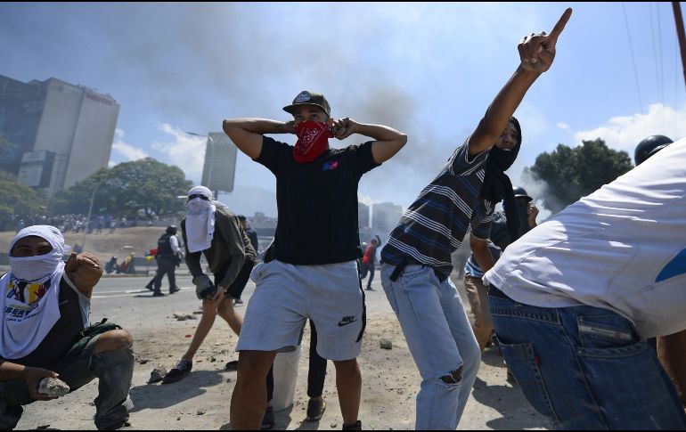 Esta mañana Juan Guaidó llamó a la resistencia. AFP / M. Delacroix