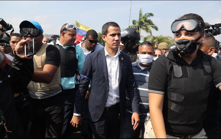 Guaidó anunció esta mañana la “Operación Libertad” para conseguir el cese definitivo de la usurpación de Maduro. EFE / M. Gutiérrez