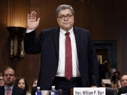 William Barr presta juramento durante su comparecencia ante la Comisión de Asuntos Jurídicos del Senado estadounidense en el Capitolio, en Washington D.C. EFE/ S. Thew