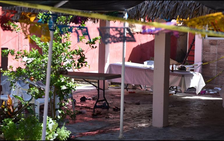 El ataque que dejó 14 muertos fue perpetrado en una fiesta que se celebraba en la palapa 