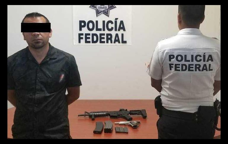 El sospechoso fue puesto a disposición del Ministerio Público federal. ESPECIAL/Policía Federal