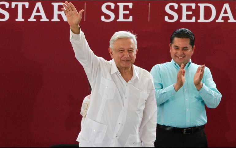 El presidente de México, Andrés Manuel López Obrador, presenta en el Estado de Coahuila la entrega de Programas Integrales de Bienestar y Zona Libre de la Frontera. NTX/J. Lira