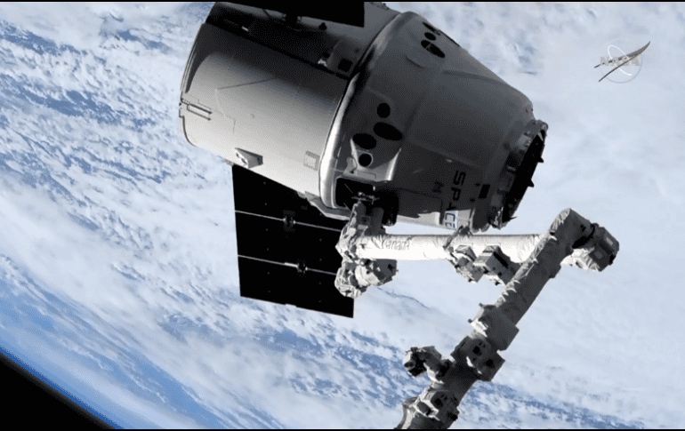 La cápsula Dragon es la única nave de carga espacial capaz de regresar intacta a la Tierra. TWITTER / @SpaceX