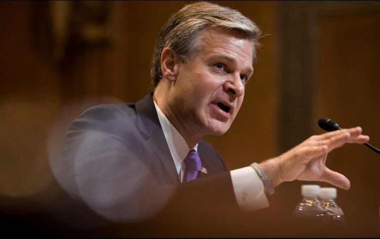 Chris Wray, director del FBI, asegura que no hay registro de actividades ilegales por parte de la agencia. AP/A. Brandon
