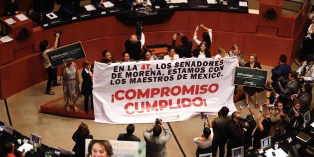 Senadores avalan en lo particular la reforma educativa