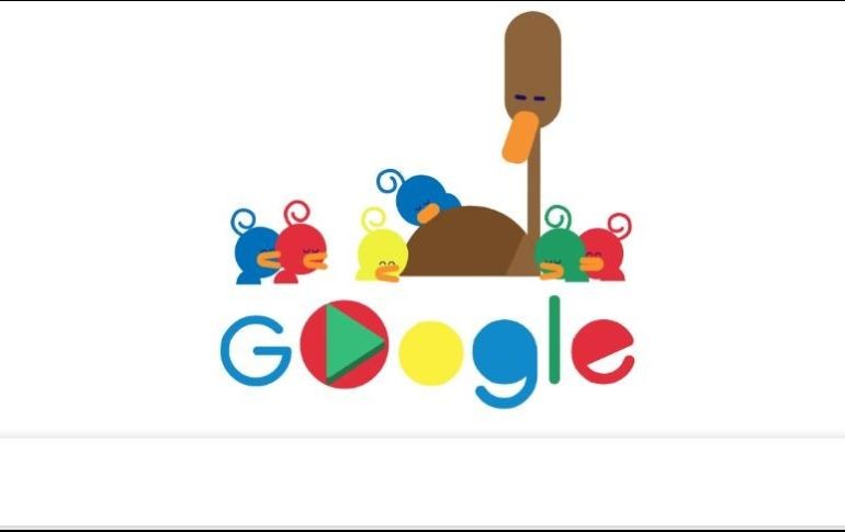 El doodle interactivo cuenta con tres pequeñas historias donde la mamá pato está pendiente de sus hijos. ESPECIAL / google.com