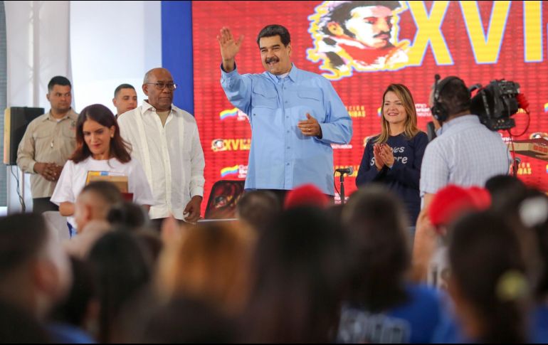 Maduro habla durante un acto con estudiantes este viernes. AFP/Palacio de Miraflores