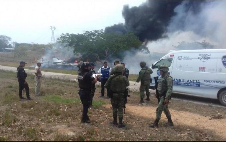 Elementos de las secretarías de la Defensa Nacional (Sedena) y de Seguridad Ciudadana (SSC) implementaron un operativo para localizar a los sospechosos. ESPECIAL/Secretaría de Seguridad Pública de Veracruz