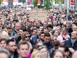 Miles marchan en Bélgica para denunciar violencia contra mujeres