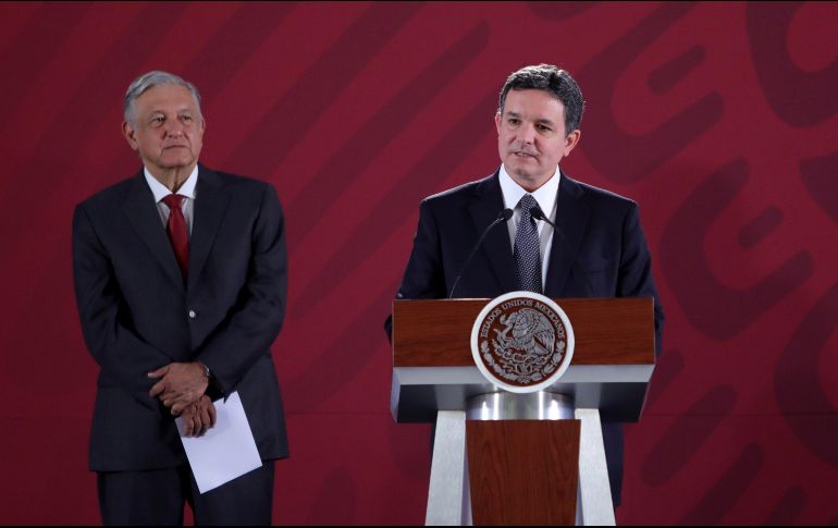 Tanto Pemex, como la Secretaría de Hacienda y todo el gabinete están tomando diversas acciones muy conducentes hacía el fortalecimiento de la empresa”, dijo García-Moreno Rodríguez. EFE / S. Gutiérrez
