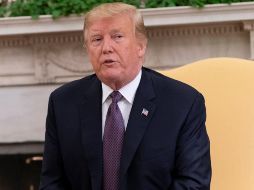 El presidente de los Estados Unidos, Donald Trump, participa en una rueda de prensa conjunta con el primer ministro de Hungría, Viktor Mihaly Orban. EFE/V. Orban