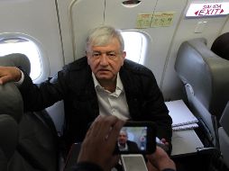 López Obrador viaja acompañado por el secretario de Comunicaciones y Transportes. NTX / ARCHIVO