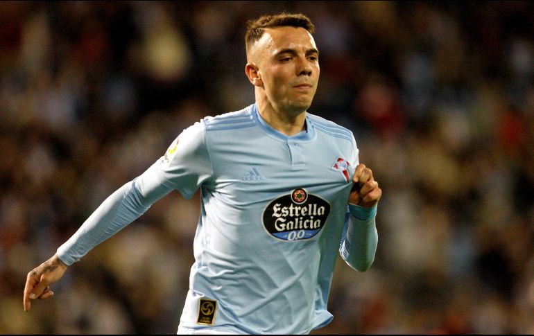 Iago Aspas marcó sobre el final del partido los dos goles del Celta. EFE/S. Sas