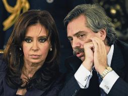 Los peronistas Cristina Fernández y el ex jefe de Gabinete, Alberto Fernández. AFP
