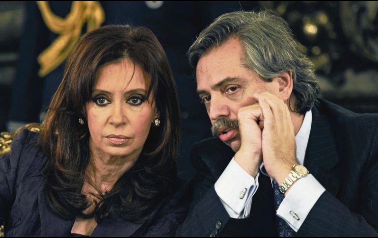 Los peronistas Cristina Fernández y el ex jefe de Gabinete, Alberto Fernández. AFP