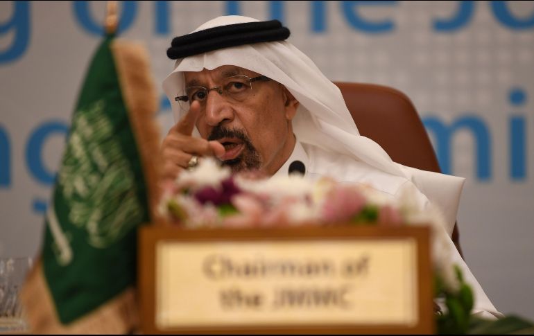 Khalid al-Falih, minsitro saudí de Energía. Arabia Saudita culpa a Irán de los recientes ataques contra su infraestructura petrolera. AFP/A. Hilabi