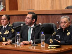 El secretario de Seguridad Ciudadana, Jesús Orta, informa que se logró la detención de los 12 integrantes de la banda en dos operativos. TWITTER/@SSP_CDMX