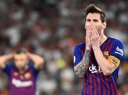 Messi anotó el único gol del Barcelona al 73'. AFP/J. Jordan