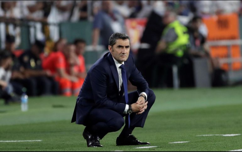 A pesar de la derrota Valverde asegura que los suyos nunca dieron por perdido el partido. EFE/J. Muñoz