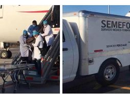 Personal se percató que una persona sufría convulsiones, por lo que solicitaron aterrizar de emergencia. La autopsia reveló que transportaba en el estómago 246 cápsulas con cocaína. EFE / Fiscalía De Sonora
