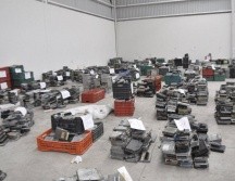 La Fiscalía aclara que aún no concluyen con el conteo de los aparatos asegurados ni con la clasificación de los mismos. FACEBOOK/Enrique Alfaro Ramírez