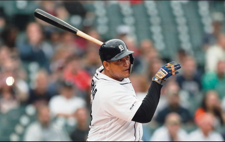 Una molestia crónica en la rodilla derecha es la causa de que Miguel Cabrera ocupe el rol de bateador designado con los Tigres de Detroit. AP / C. Osorio