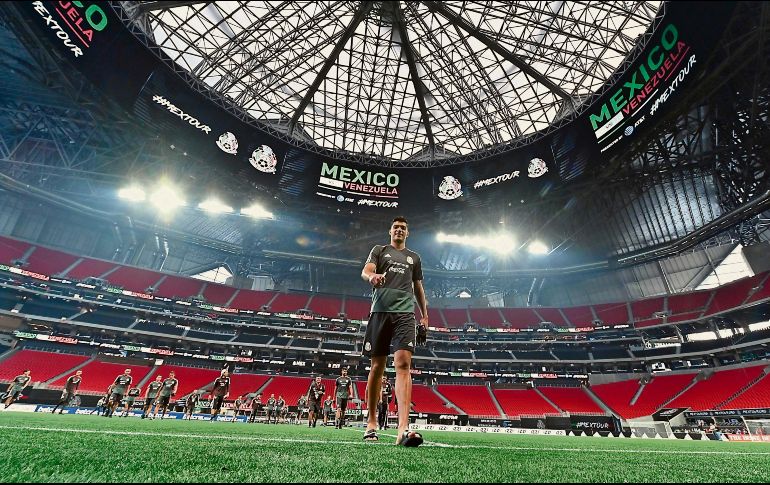 Así luce el estadio de Atlanta, donde el Tricolor medirá fuerzas ante el equipo nacional de Venezuela. Raúl Jiménez (foto) está considerado para encabezar el ataque del combinado azteca. IMAGO7