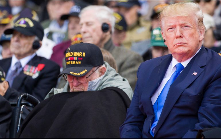 Trump tuvo palabras también para los veteranos de guerra presentes en la ceremonia a quienes dijo 