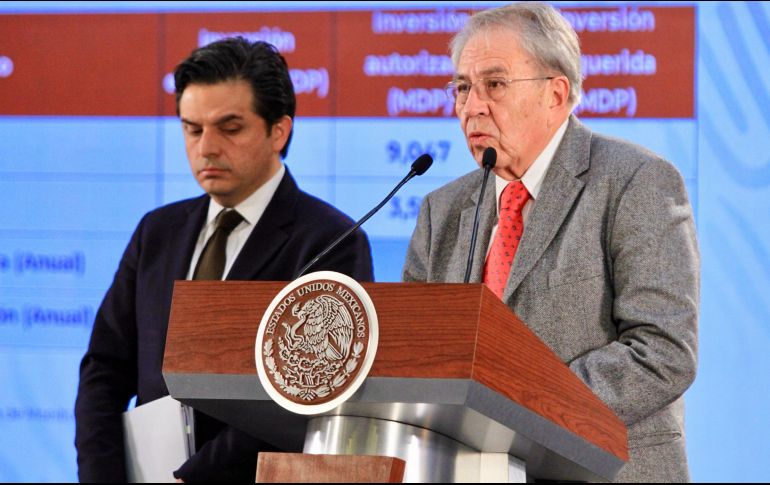 Jorge Alcocer, Secretario de Salud y Zoé Robledo, Director del Seguro Social, durante la conferencia matutina del presidente Andrés Manuel López Obrador. NTX/J. Lira