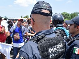 El Presidente responde que no es un tema de frenar el flujo migratorio sino un plan nacional de seguridad pública. EFE / J.Torres