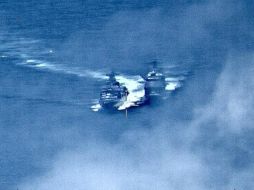 Fuentes rusas de la Flota del Pacífico negaron la versión del incidente y aseguraron que fue la marina de EU el que lo provocó con sus maniobras. EFE / Us Navy