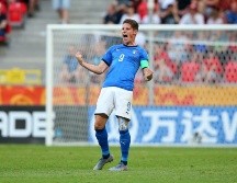 Andrea Pinamonti, en el 60, puso en ventaja a la vigente subcampeona de Europa. TWITTER / @Vivo_Azzurro