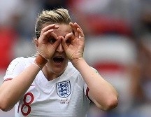 Ellen White celebra tras marcar el segundo gol de Inglaterra. AFP/C. SIMON
