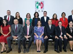 Claudia Ruiz Massieu (centro) será relevada en su cargo el 20 de agosto. FACEBOOK/PRIoficial