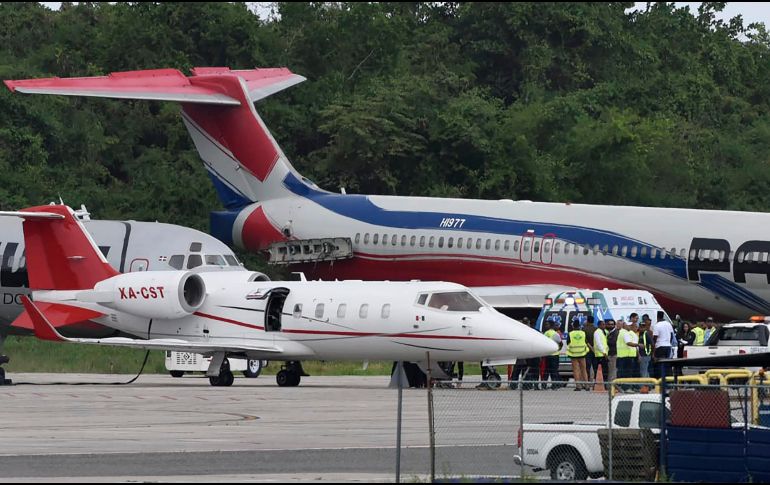 Ortiz sale de su natal República Dominicana a bordo de un avión-ambulancia. AP/J. Peña